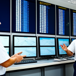 Operations Specialist and Maintenance Team Briefing**

"A bright, modern airport operations center. An operations specialist in a professional uniform is briefing a team of aircraft maintenance engineers, fully clothed in their work attire. The scene depicts a collaborative environment with digital displays showing flight schedules and aircraft schematics. Safe for work, appropriate content, professional setting, perfect anatomy, natural pose, well-formed hands, proper finger count, high quality rendering, modest clothing."

**